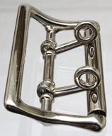 A double tongue locking true roller center bar buckle.